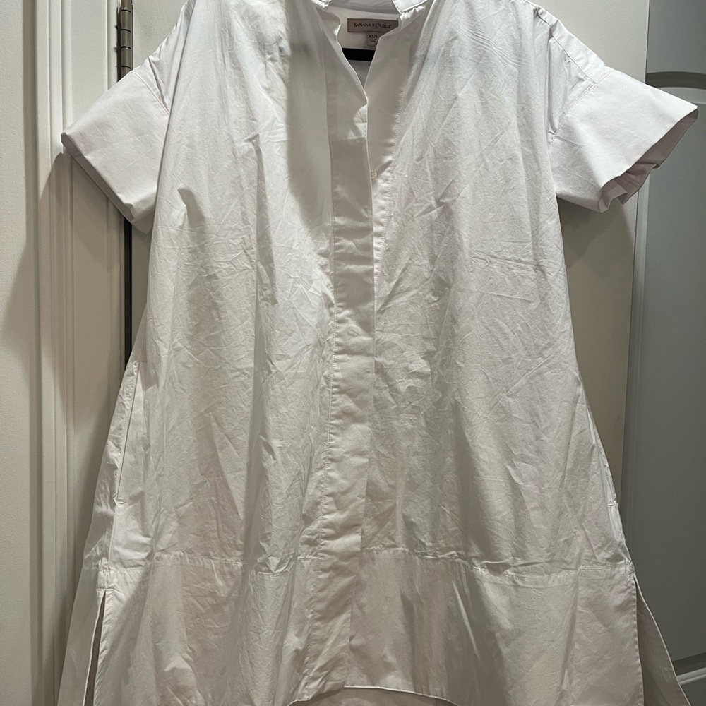 Banana Republic White Shirt Dress (never worn)